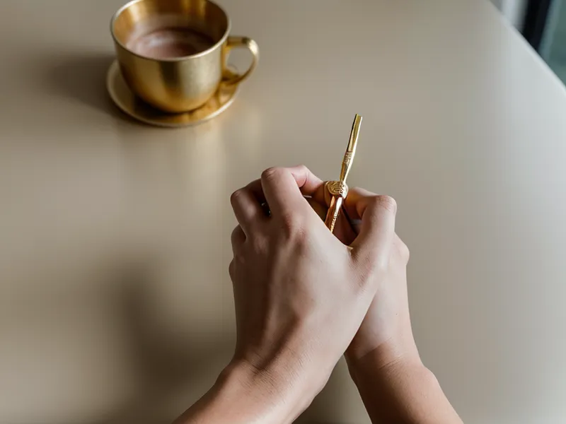 A close-up of someone writing down their relationship values in a notebook.