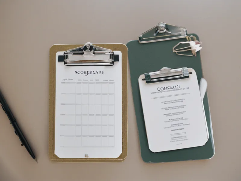A professional clipboard and seating chart, reflecting the author's event planning background.