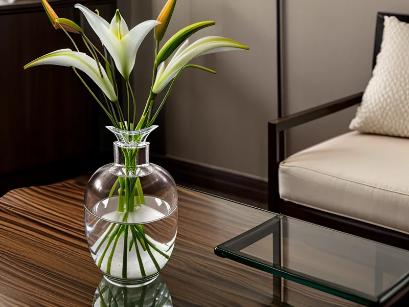 Close-up of lilies in a hotel lobby representing the sensory exhaustion of dating.