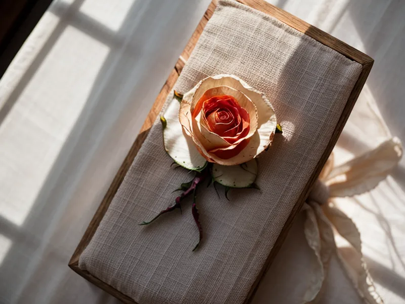 A dried rose on a wedding seating chart symbolizing dating app fatigue.